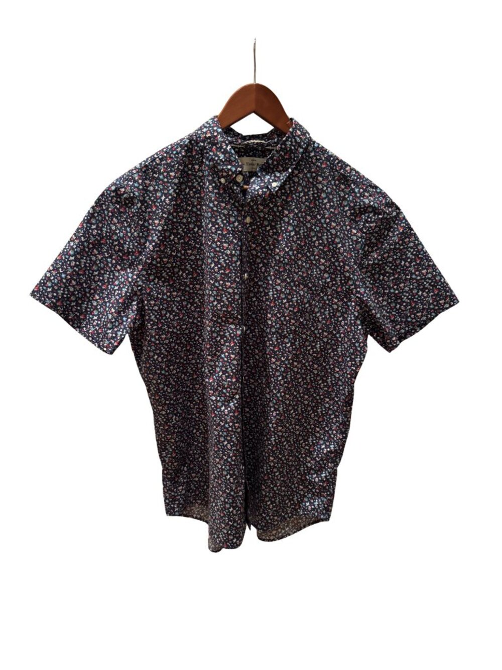 Hawker Rye Men's Navy Floral Short Sleeve Button Down - Size L